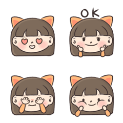 [LINE絵文字] cat girlの画像