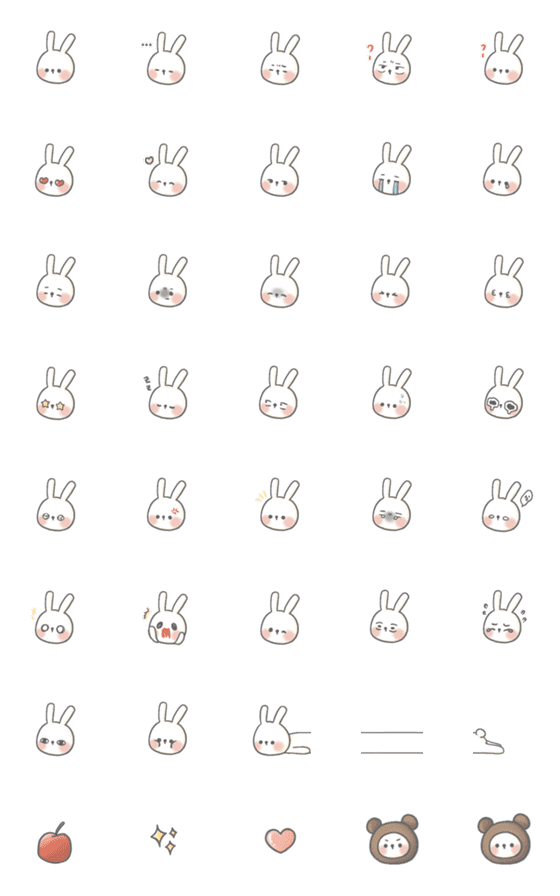 [LINE絵文字]Bunny dailyの画像一覧