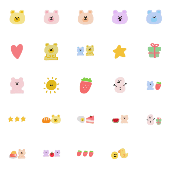 [LINE絵文字]Oil painting cute stickers3の画像一覧