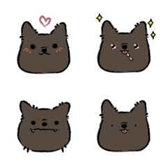 [LINE絵文字] Little black emojiの画像