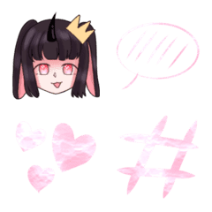 [LINE絵文字] Pink bunny Roleplay emojiの画像