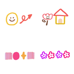 [LINE絵文字] Cute pocket sticker decorative linesの画像