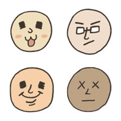 [LINE絵文字] Simple and funny facesの画像