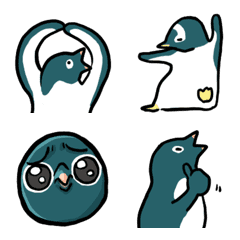 [LINE絵文字] 表情豊かなペンギンを添える絵文字の画像