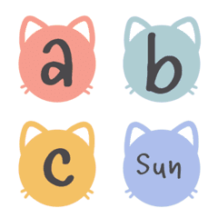 [LINE絵文字] Eng alphabets cat 2の画像