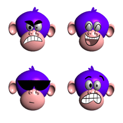 [LINE絵文字] Purple Monkeyの画像