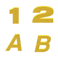 [LINE絵文字] Numbers and Front gold colorの画像