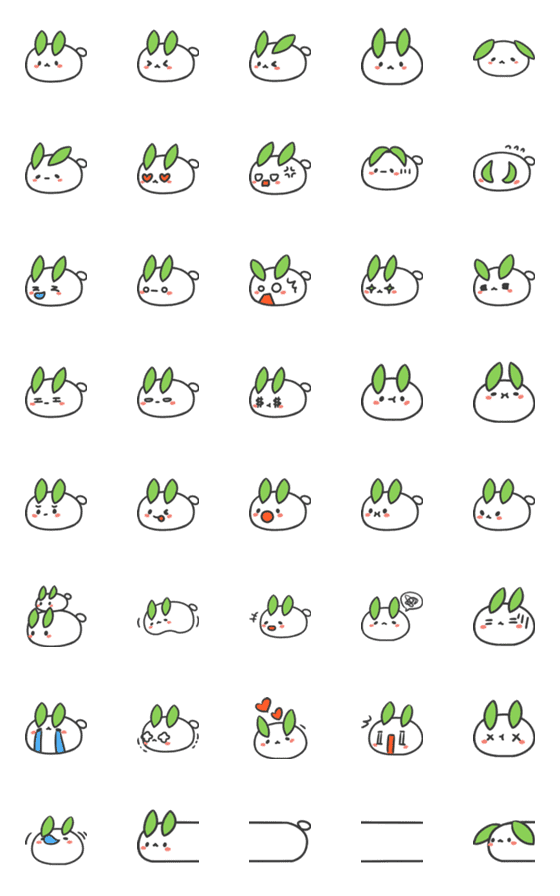 [LINE絵文字]Snooooow Rabbit Emoji！！！の画像一覧