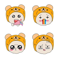 [LINE絵文字] Bear Hat Emojiの画像