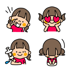 [LINE絵文字] かわいいツインテール女子の画像