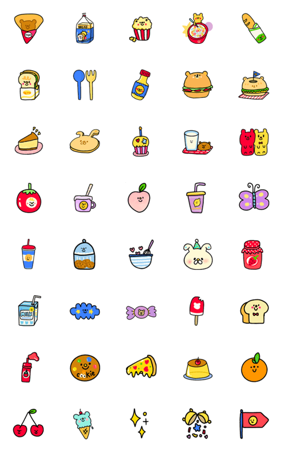 [LINE絵文字]morning breakfast emojiの画像一覧