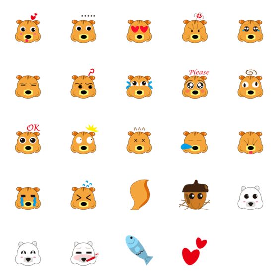 [LINE絵文字]coco squirrelの画像一覧