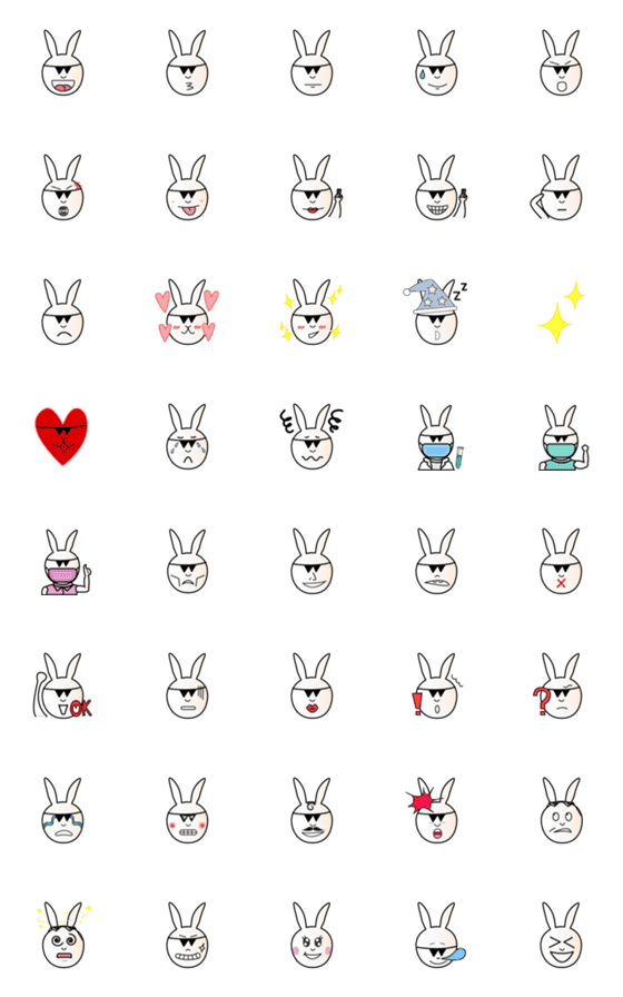 [LINE絵文字]The unpleasant bunnyの画像一覧