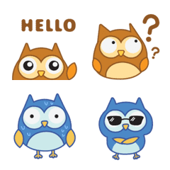 [LINE絵文字] QQ owlの画像