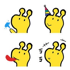 [LINE絵文字] Life with A yellow mysterious creatureの画像