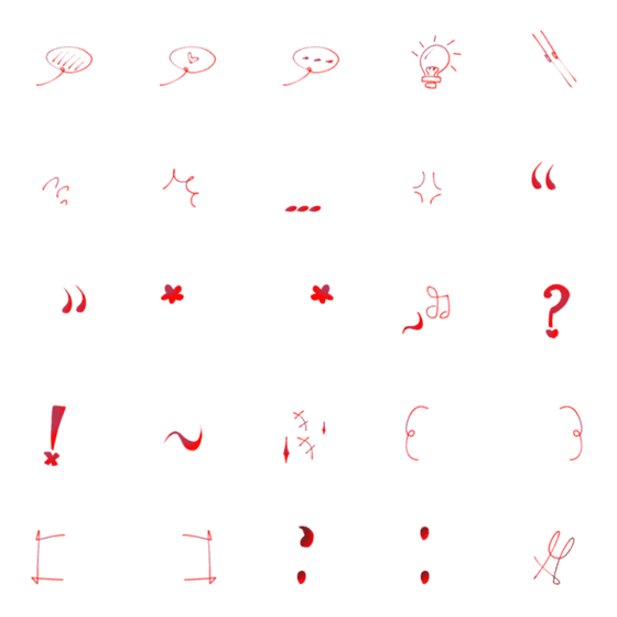 [LINE絵文字]RedFontsEmojiの画像一覧