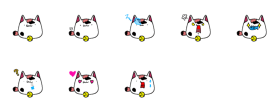 [LINE絵文字]かわいい猫 ちゃむの画像一覧