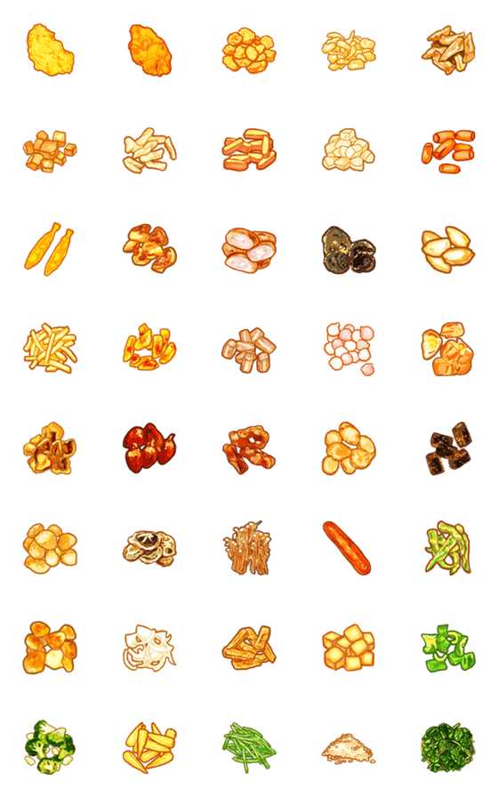 [LINE絵文字]Taiwanese fried foodの画像一覧