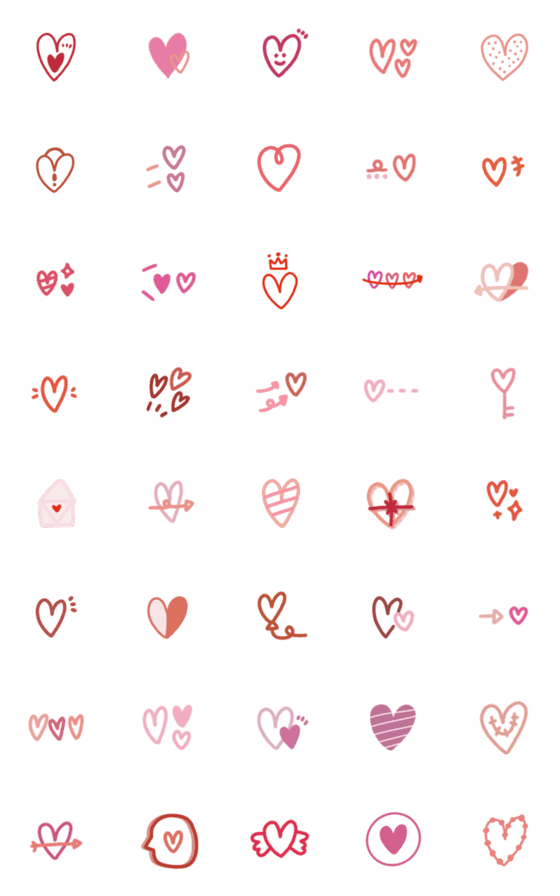 [LINE絵文字]Cute love stickers2の画像一覧