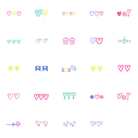 [LINE絵文字]Neon color stickers2の画像一覧