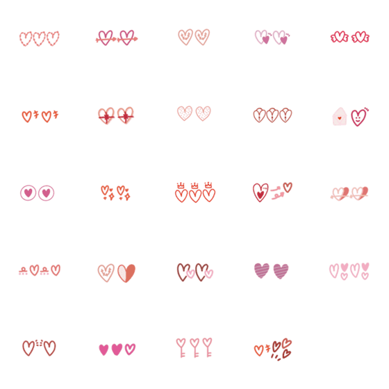 [LINE絵文字]Cute love stickers3の画像一覧