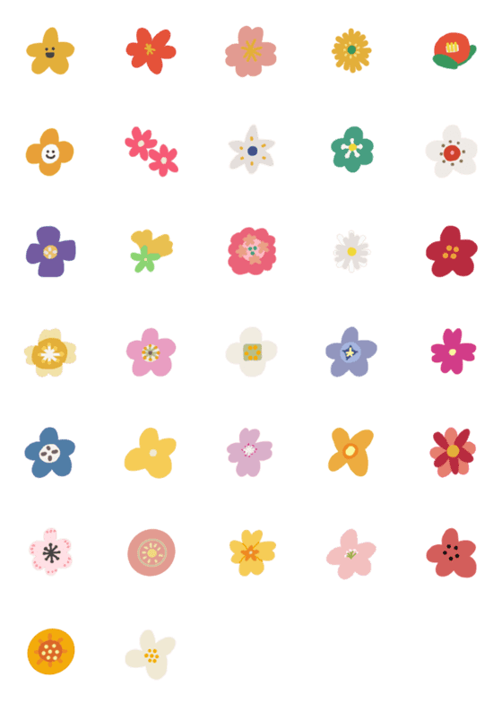 [LINE絵文字]Flower stickers sticker bookの画像一覧