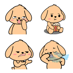 [LINE絵文字] Cute puppy : Emojiの画像