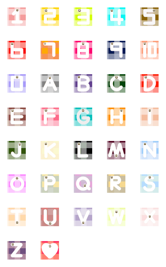 [LINE絵文字]チェックチェック番号英語の画像一覧
