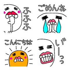 [LINE絵文字] ぽぽぽのホワイト出っ歯ちゃん☆文字入りの画像