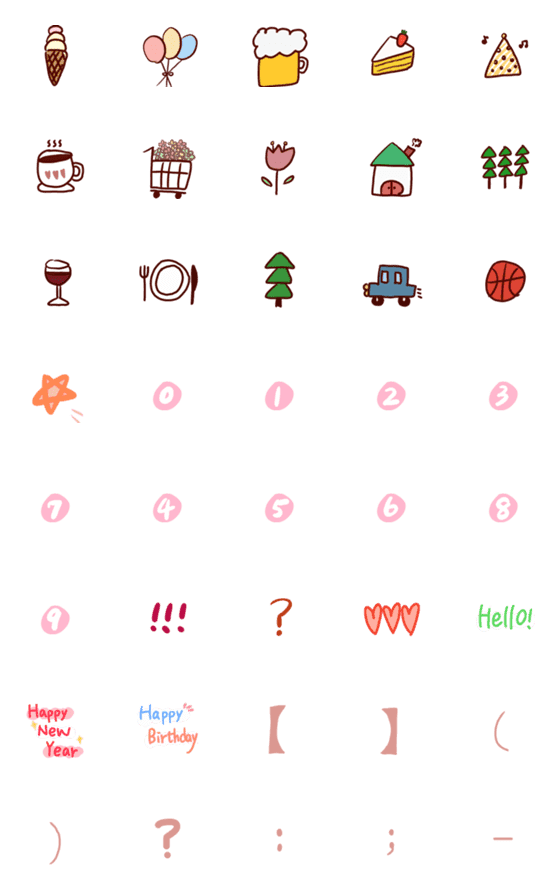 [LINE絵文字]emoji stickersの画像一覧