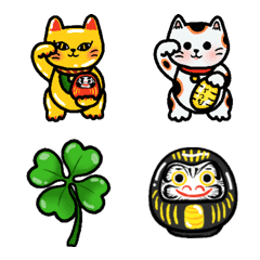 [LINE絵文字] Maneki Neko; Lucky Richの画像