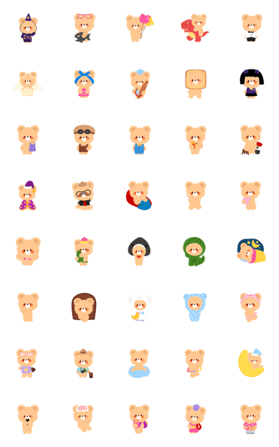 [LINE絵文字]Bear in emojiの画像一覧