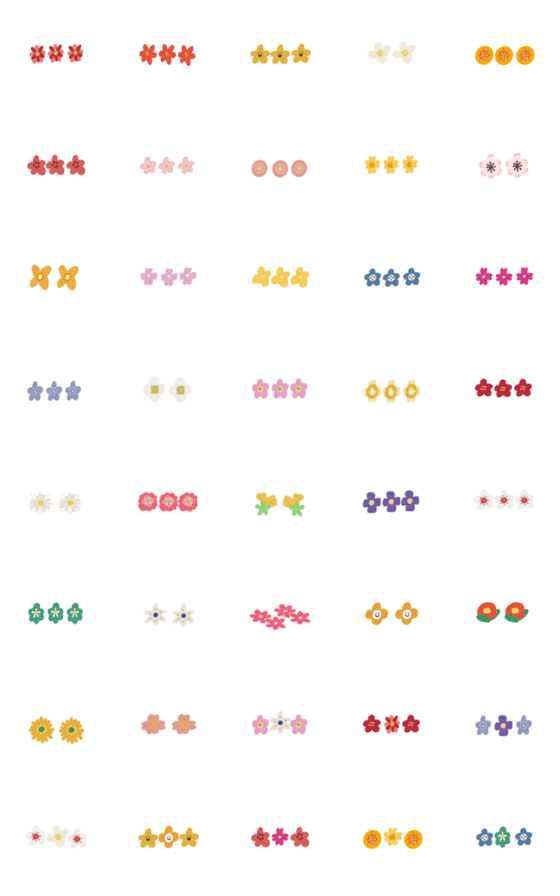 [LINE絵文字]Flower stickers sticker book2の画像一覧