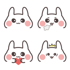 [LINE絵文字] rabbit:3 emojiの画像