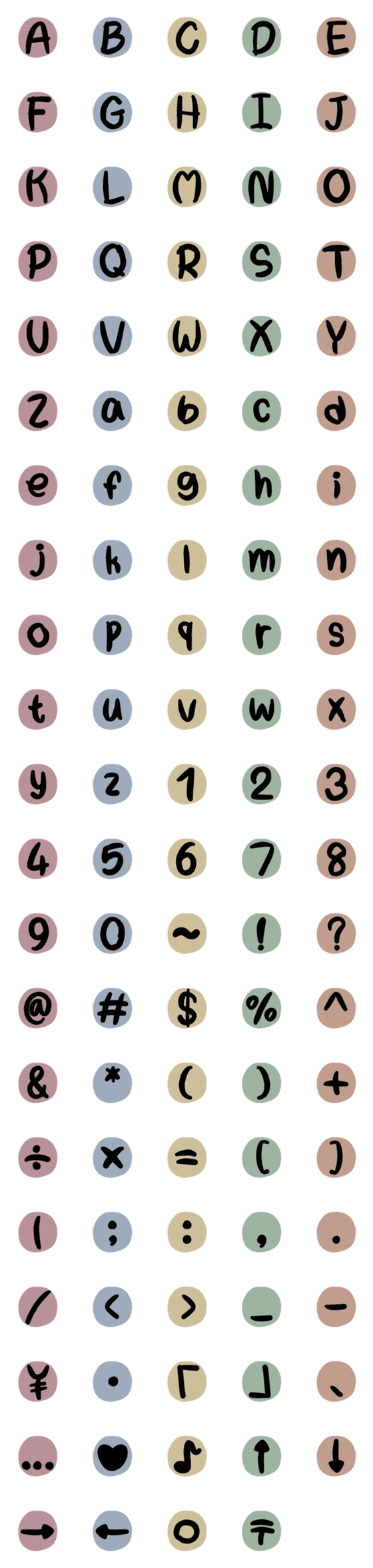 [LINE絵文字]alphabet number symbol (circle)2の画像一覧