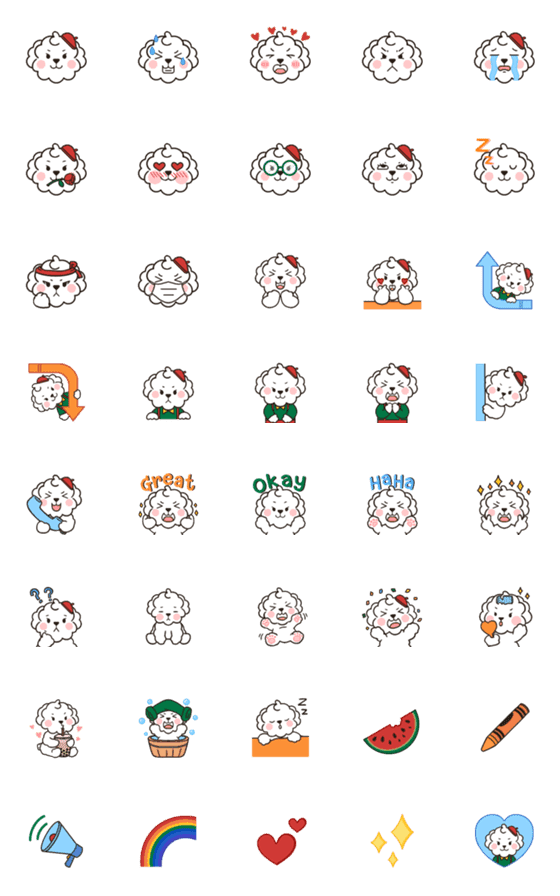 [LINE絵文字]Totofu Emoji Ver.1の画像一覧