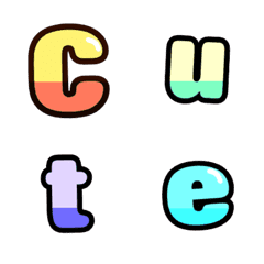 [LINE絵文字] Cute-A.B.C.a.b.c.1.2.3(15)の画像