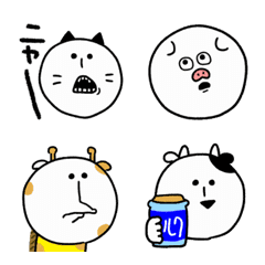 [LINE絵文字] 丸くてゆるいヤツ(動物編)の画像