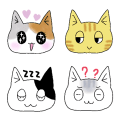 [LINE絵文字] 使いやすい！ねこの絵文字の画像