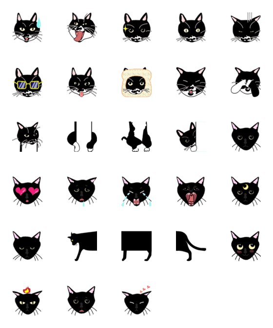 [LINE絵文字]Bagu and Neko Emojisの画像一覧