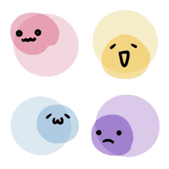 [LINE絵文字] colorful circle emojiの画像