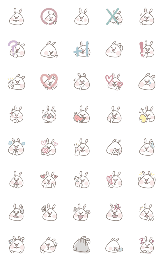 [LINE絵文字][emoji]Bunny's Daily Lifeの画像一覧