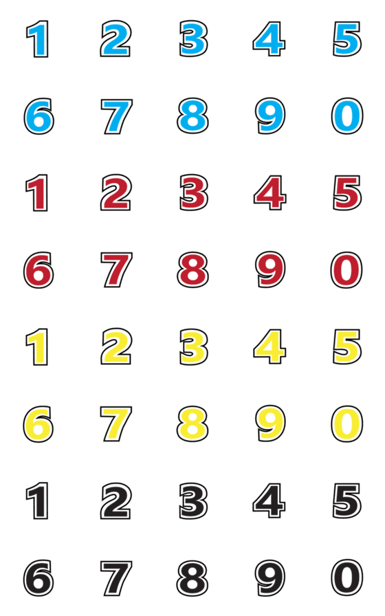 [LINE絵文字]Number emoji 6の画像一覧