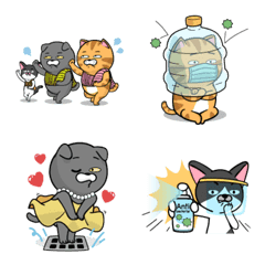 [LINE絵文字] CAT PRAW GANG VERSION 2 (Emoji)の画像