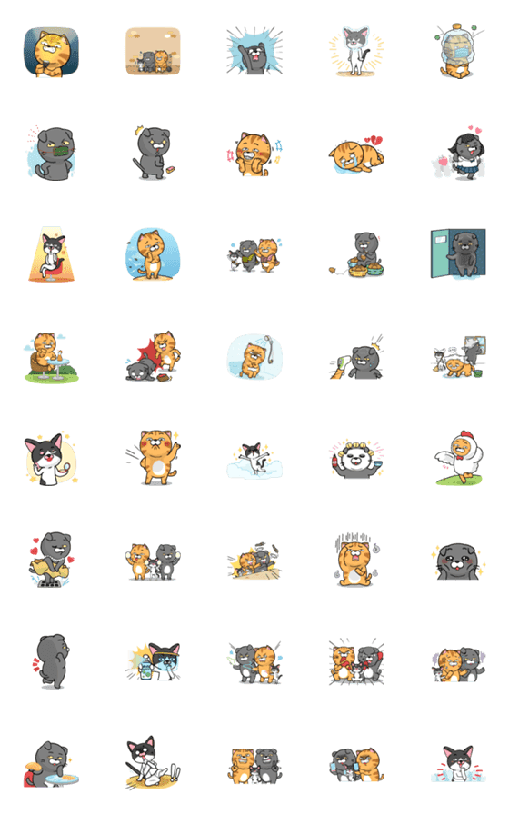 [LINE絵文字]CAT PRAW GANG VERSION 2 (Emoji)の画像一覧