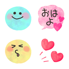 [LINE絵文字] カラフル♪にこちゃん♪の画像