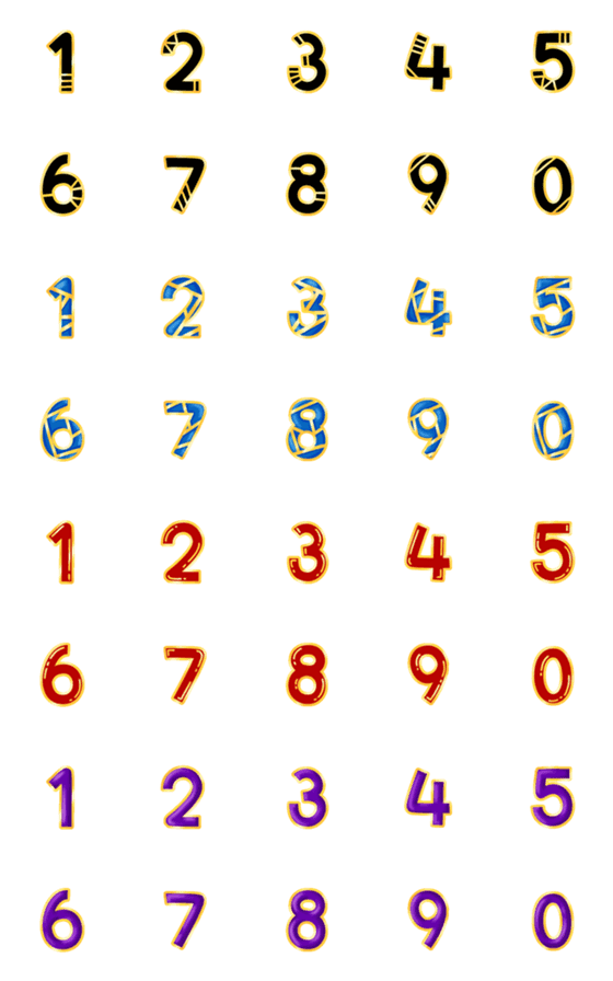 [LINE絵文字]Classic number emoji 2の画像一覧