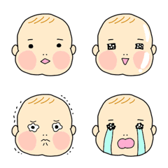 [LINE絵文字] 表情豊かな赤ちゃんの絵文字の画像