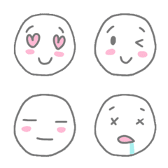 [LINE絵文字] face Emoji (simple)の画像