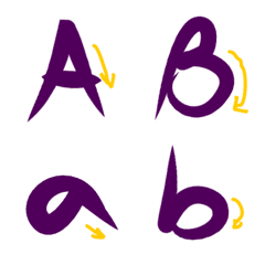 [LINE絵文字] Handwriting-A.B.C.a.b.c.1.2.3(17)の画像